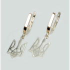 Срібні сережки герб України