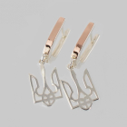 Срібні сережки герб України