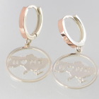 Серебряные серьги с картой Украины