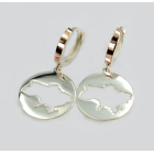 Срібні сережки з мапою України