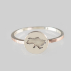 Срібне кільце з мапою України