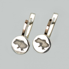 Срібні сережки з мапою України