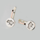 Срібні сережки з мапою України