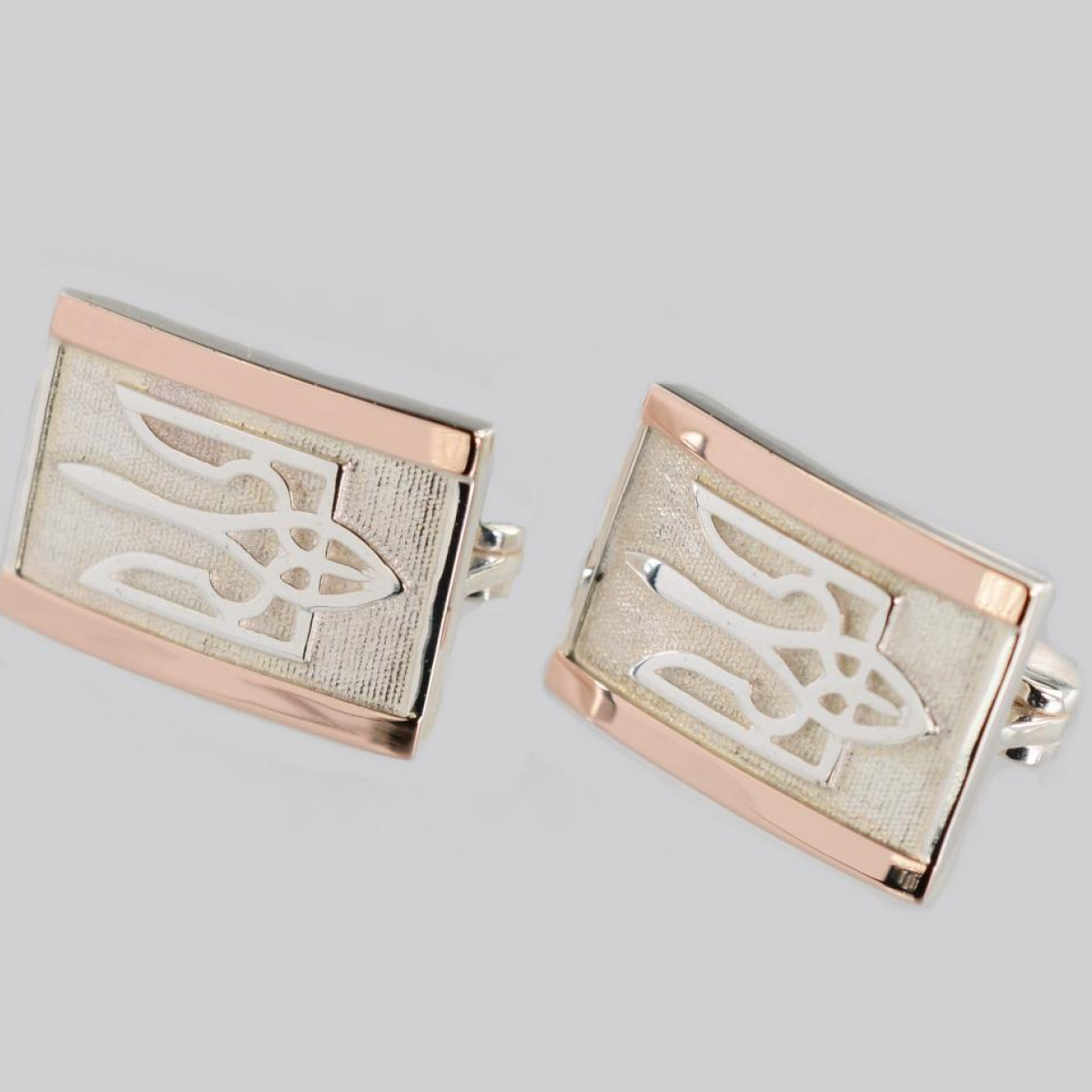 Срібні сережки з гербом України