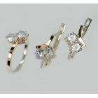 Срібний гарнітур з золотими вставками