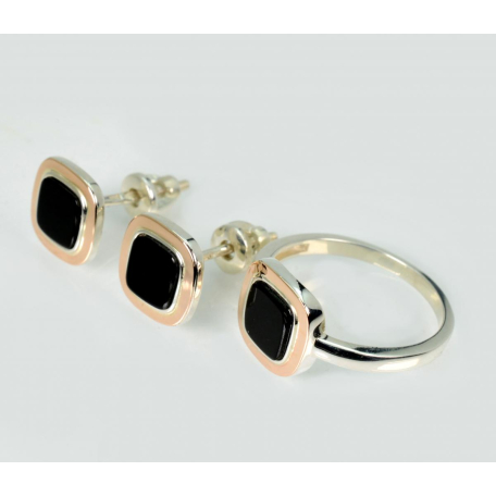 Серебряный набор с ониксом