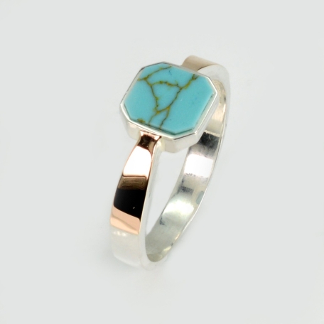 Срібна каблучка з бірюзой