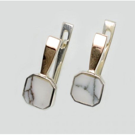 Серебряные серьги с агатом