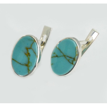 Серебряные серьги с бирюзой