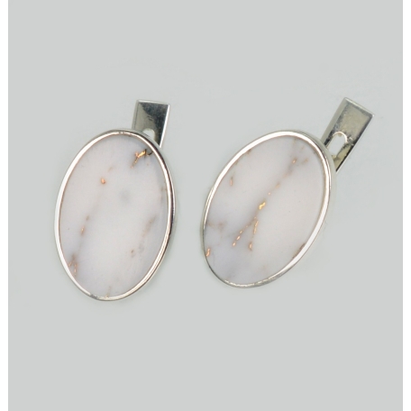 Серебряные серьги с агатом