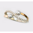 Срібна каблучка з перлинами