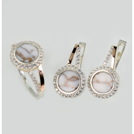 Серебряный набор с агатом