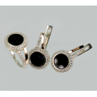 Срібний набір з золотими пластинами