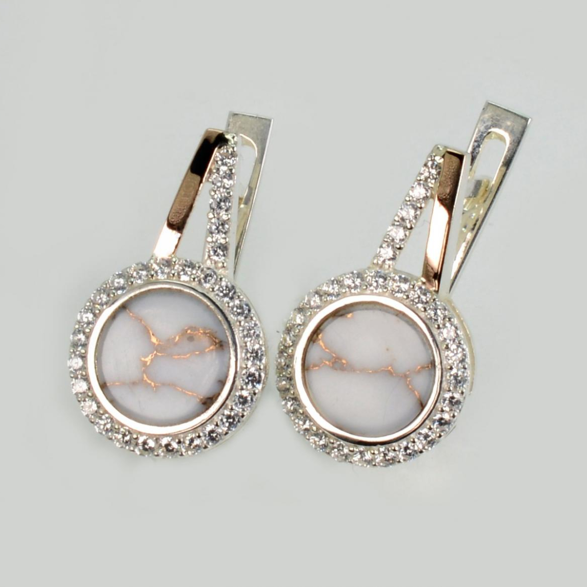 Срібні сережки з агатом