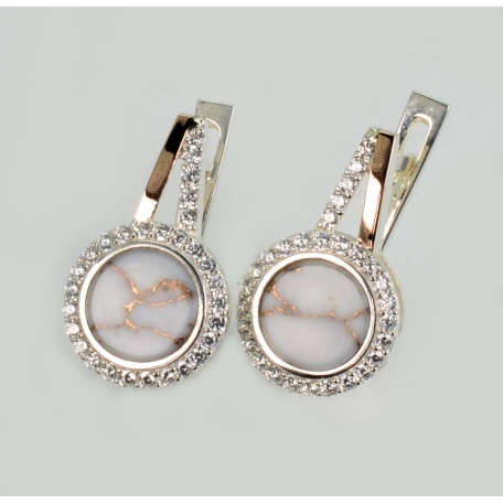 Серебряные серьги с агатом