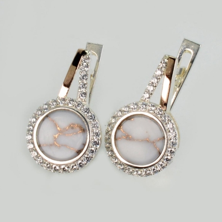 Срібні сережки з агатом