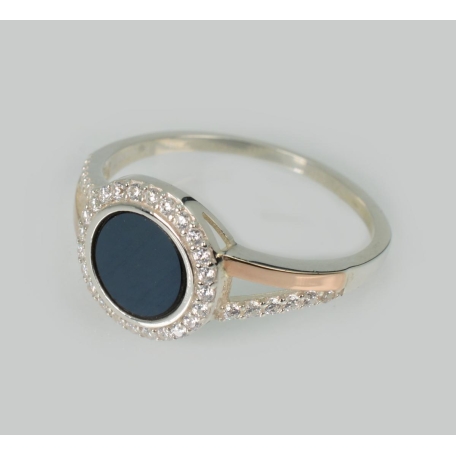 Серебряные серьги с золотыми пластинами