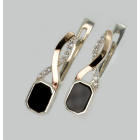 Срібні сережки з золотими пластинами