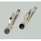 Срібні сережки з золотими пластинами