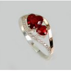 Серебряное кольцо с золотыми вставками