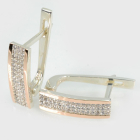 Срібні сережки з золотими пластинами