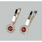 Срібні сережки з золотими пластинами