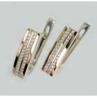 Срібні сережки з золотими пластинами