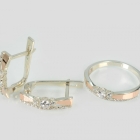 Срібний гарнітур з золотими вставками