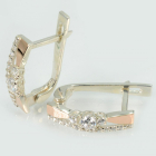 Срібні сережки з золотими пластинами