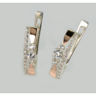 Срібні сережки з золотими пластинами