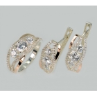 Срібний набір з золотими пластинами