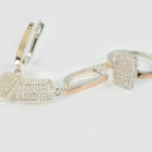 Серебряный набор с золотими пластинами