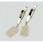 Срібні сережки з золотими пластинами