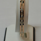 Серебряный браслет с золотыми вставками