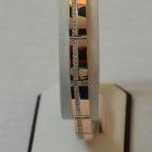 Срібний браслет з золотими вставками