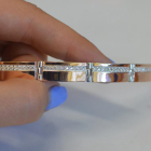 Срібний браслет з золотими вставками