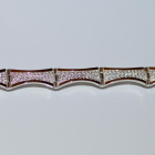 Срібний браслет з золотими напайками