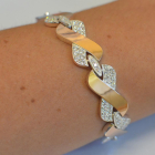 Срібний браслет  з накладками з золота