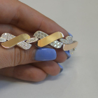 Срібний браслет  з накладками з золота