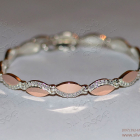 Срібний браслет з золотими накладками