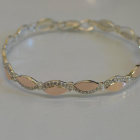 Срібний браслет з золотими накладками