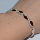 Срібний браслет з золотими накладками