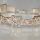 Браслет срібло з золотом