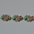 Срібний браслет з золотими вставками