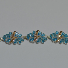 Срібний браслет з золотими вставками