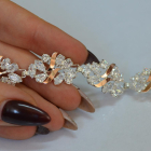 Срібний браслет з золотими вставками