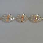 Срібний браслет з золотими вставками