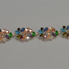 Срібний браслет з золотими вставками