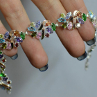 Срібний браслет з золотими вставками