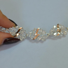 Срібний браслет з золотими вставками